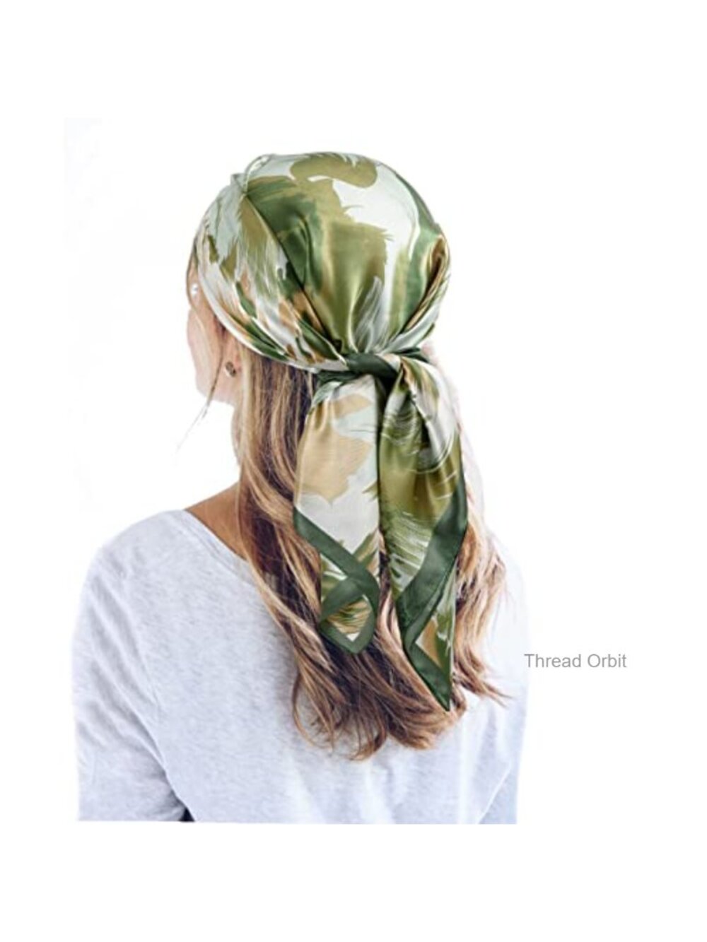 Satin Silk Feeling Large Square Scarf Hair Neck Wrap Lightweight Neckerchief